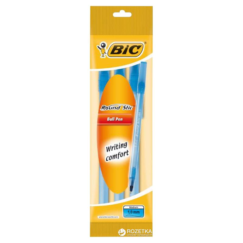 Długopis BIC Round Stic Classic niebieski, blister 3szt, 9021522