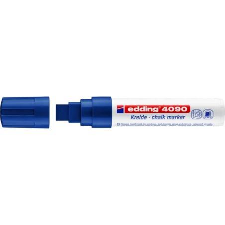 Marker kredowy ścięta końcówka 4 -15 mm kredowy niebieski Edding 4090/003/N