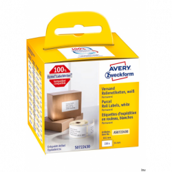 Etykiety wysyłkowe Avery Zweckform 54x101 mm, białe, 220 sztuk w rolce do termodruku