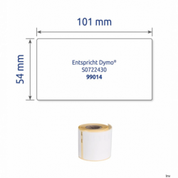 Etykiety wysyłkowe Avery Zweckform 54x101 mm, białe, 220 sztuk w rolce do termodruku