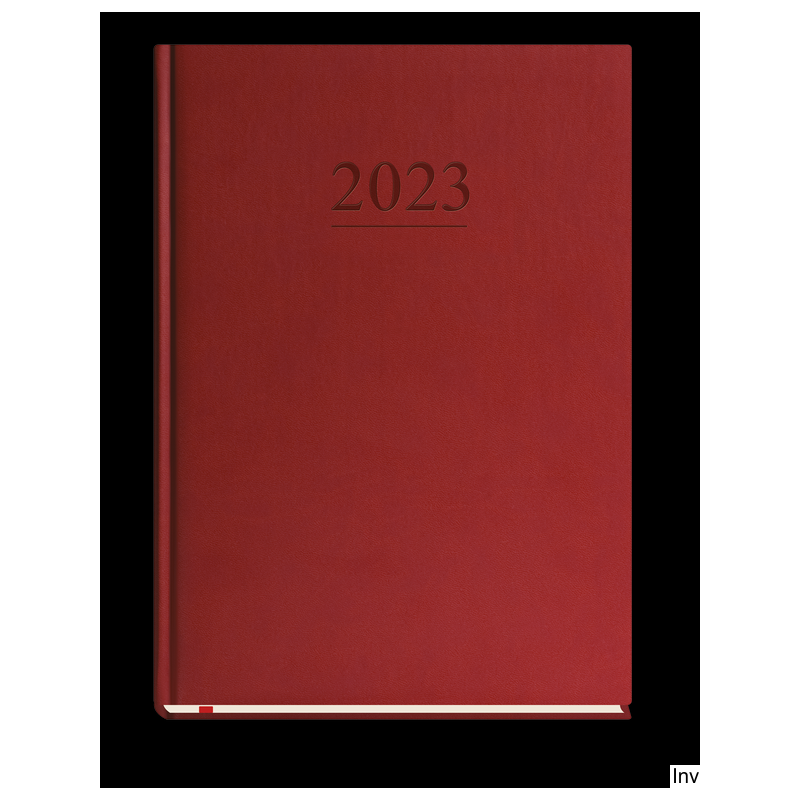Kalendarz tygodniowy B5 bordowy 2023 Michalczyk i Prokop, 144 strony, oprawa skóropodobna, papier offset 70 g/m2