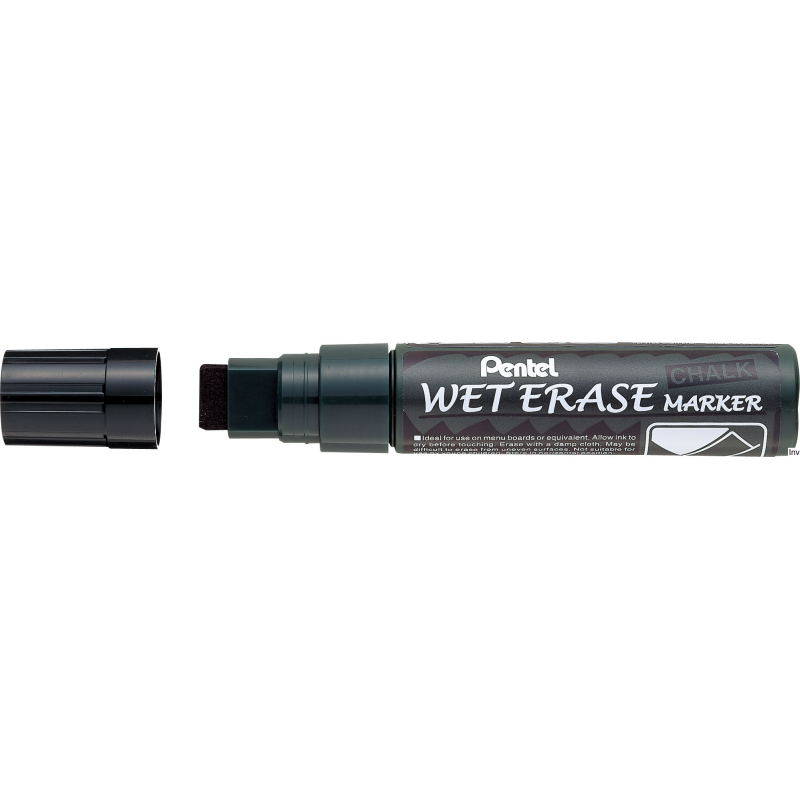 Marker kredowy czarny Pentel SMW56-A do szkła i gładkich powierzchni, grubość linii 10-15 mm