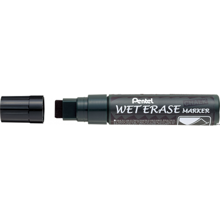 Marker kredowy czarny Pentel SMW56-A do szkła i gładkich powierzchni, grubość linii 10-15 mm