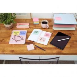 Karteczki samoprzylepne POST-IT Recycled Notes, 38x51mm, 6x100 kart., pastelowe mix