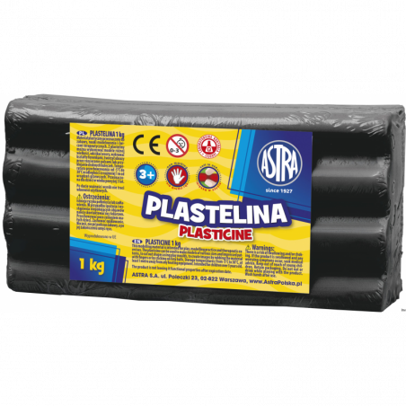 Plastelina Astra 1 kg czarna do modelowania dla dzieci