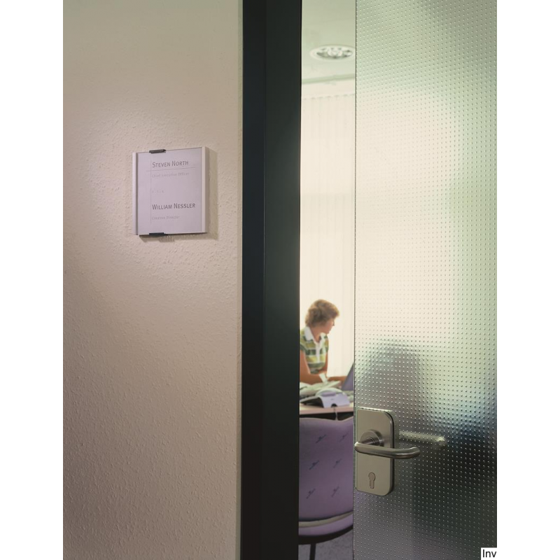 Tabliczka informacyjna Durable INFO SIGN 149x148 mm 5 mm z aluminium do montażu na drzwi