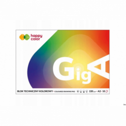 Blok techniczny A2 220g kolorowy 10 arkuszy Happy Color