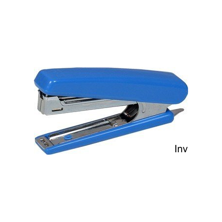 Zszywacz Deli D0221 do 12 kartek, obudowa z twardego plastiku, głębokość wsuwania 60 mm, 100 zszywek w magazynku