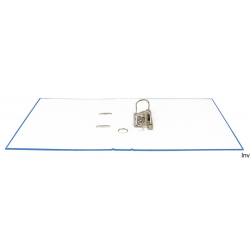 Segregator A4 50mm niebieski Donau 3950001-17, tektura 2,1mm, ekologiczna folia, dźwignia z dociskaczem