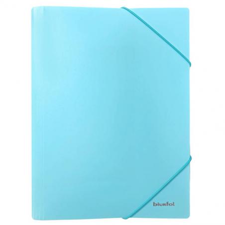Teczka z gumką A4 PP pastel niebieska Biurfol
