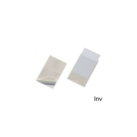 Durable Kieszonki samoprzylepne na wizytówki 93x62 mm, 100 sztuk, przezroczyste