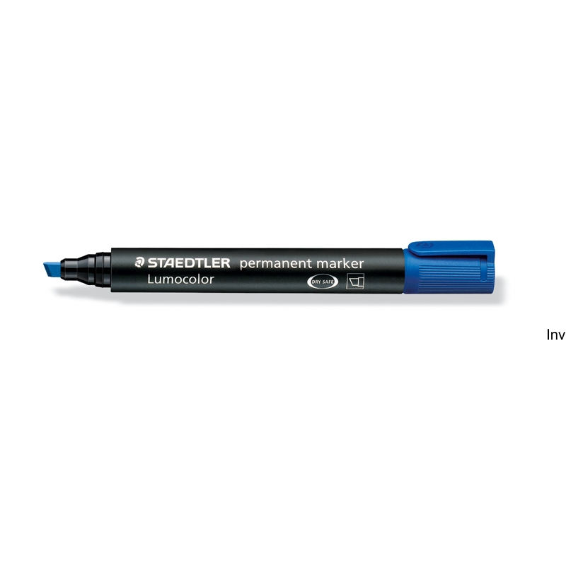 Marker STAEDTLER LUMOCOLOR 350-3 niebieski permanentny ścięty, wodoodporny, 10 sztuk