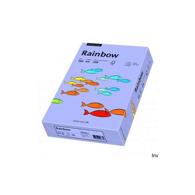 Papier xero A4 160g fioletowy R60 Rainbow 250 arkuszy
