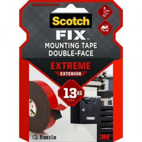 Taśma montażowa SCOTCH, dwustronna, do ekstremalnych zastosowań na zewnątrz, 19mm x 5m, czarna