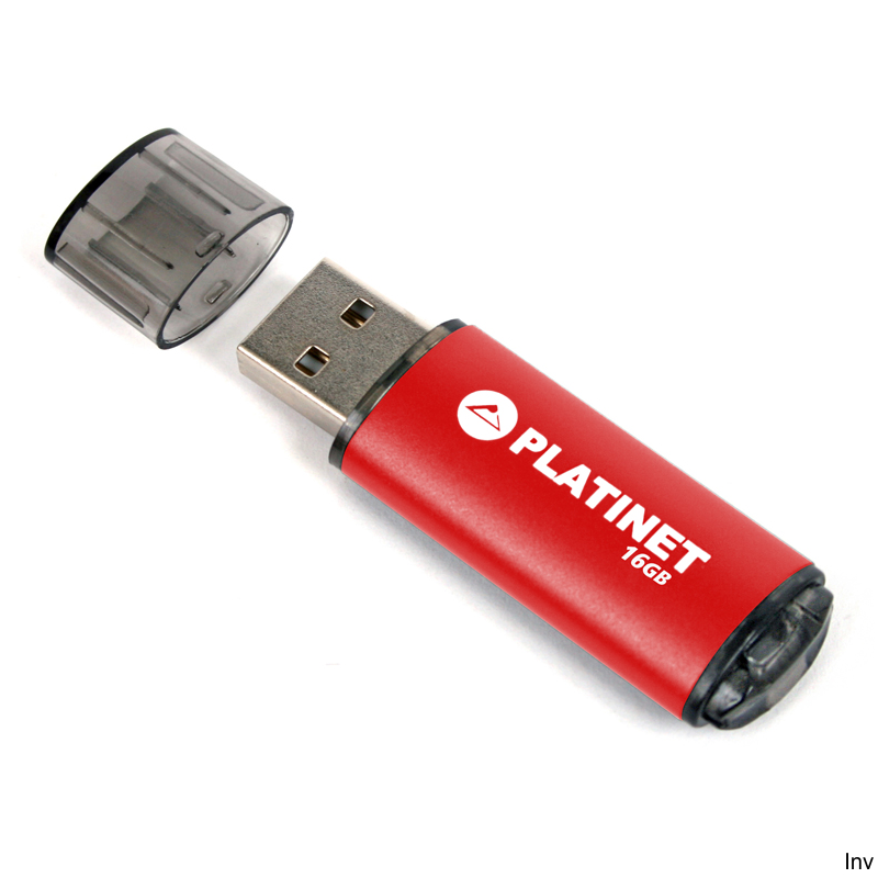Pendrive USB 2.0 Platinet 16GB czerwony z aluminiową obudową