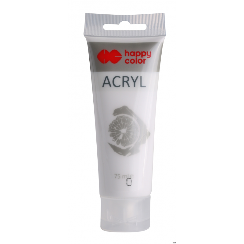 Farba akrylowa Happy Color 75 ml biel tytanowa do drewna, papieru, szkła, metalu i tkanin
