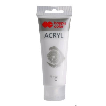 Farba akrylowa Happy Color 75 ml biel tytanowa do drewna, papieru, szkła, metalu i tkanin