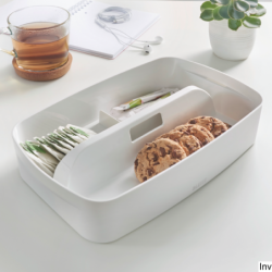 Organizer Leitz MyBOX mały biały z uchwytem do przechowywania akcesoriów w domu i biurze