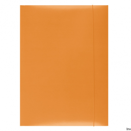 Teczka Dox z gumką pomarańczowa A4 300gsm 3-skrzydłowa