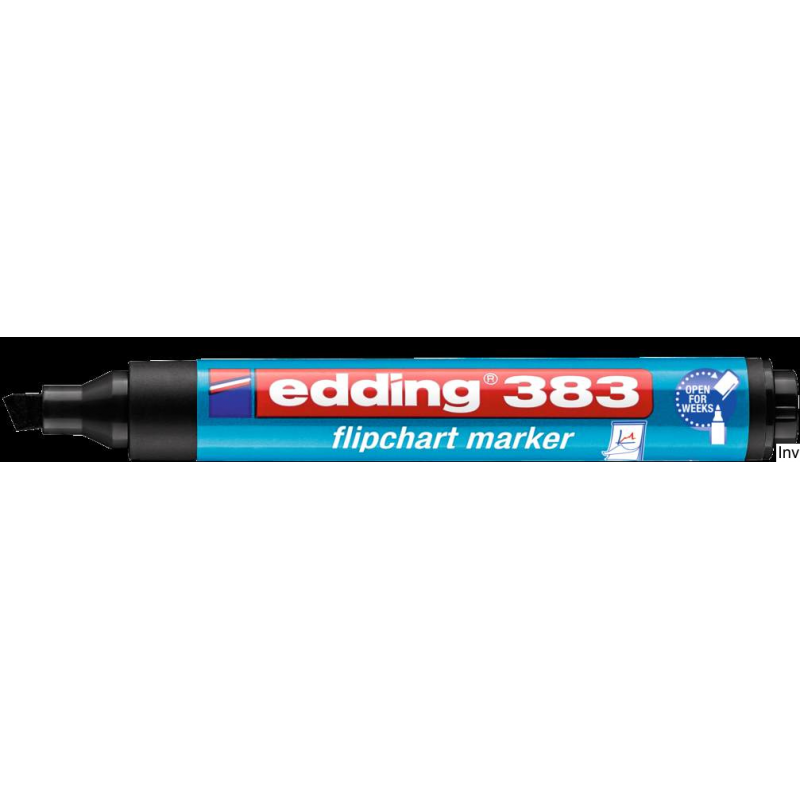 Marker Edding do flipchartów ścięty 1-5 mm czarny z tuszem na bazie wody