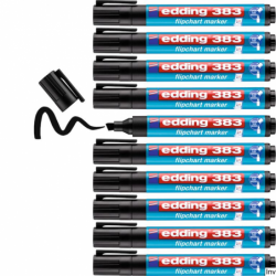 Marker Edding do flipchartów ścięty 1-5 mm czarny z tuszem na bazie wody