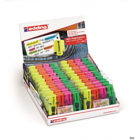 Zakreślacze mini Edding 7/4S kpl. 4 kolorów w etui