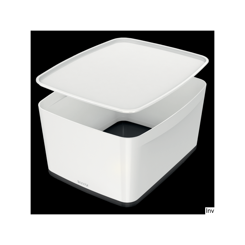 Pojemnik Leitz MyBox duży z pokrywką biało-czarny 52161095 do przechowywania żywności