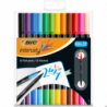 Flamastry dwustronne BIC Intensity Dual Tip 12 sztuk, tusz wodny, odporne na rozmazywanie