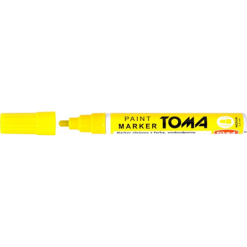 Marker olejowy, fibrowa końcówka 2,5mm, żółty neon TO-440 Toma