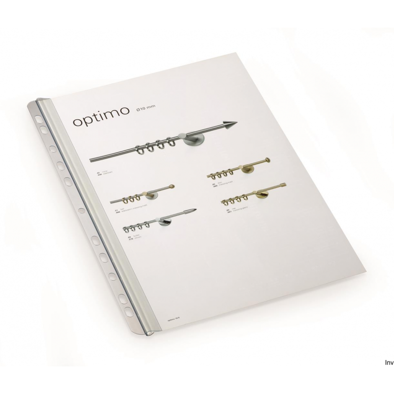 Grzbiety zaciskowe Durable A4 do 30 kartek przezroczyste 50 sztuk z listwą do segregatora