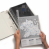 Grzbiety zaciskowe Durable A4 do 30 kartek przezroczyste 50 sztuk z listwą do segregatora