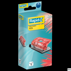 Dziurkacz mini Rapid Colour Breeze FC5, zielony, do 10 kartek, 5 lat gwarancji