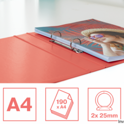 Segregator ringowy Esselte Colour Breeze, 2 ringi, koralowy, na 200 arkuszy