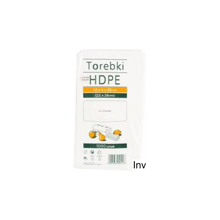 Torebki HDPE Argus 14x4x26 cm przezroczyste, 1000 sztuk