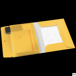 Teczka Leitz Cosy z gumką i kieszonką, PP, A4, żółta