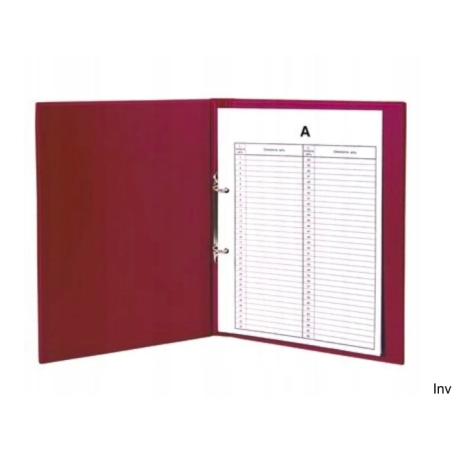 Segregator do akt osobowych 6,5 cm 2 pierścienie bordo Biurfol