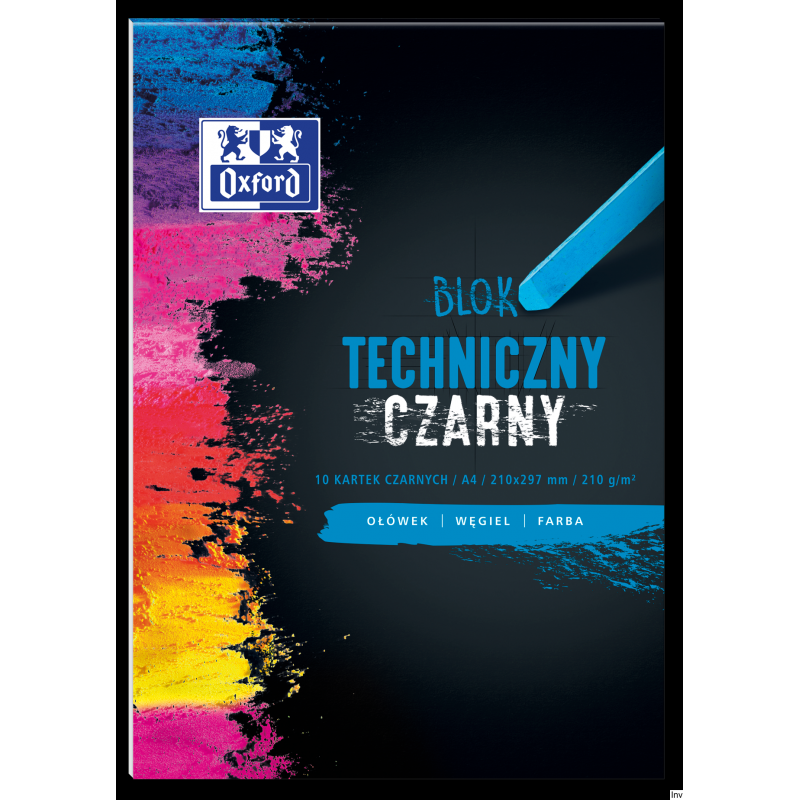 Blok techniczny Oxford A4 10 arkuszy 210 g czarny