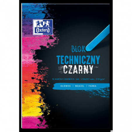 Blok techniczny Oxford A4 10 arkuszy 210 g czarny
