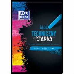 Blok techniczny Oxford A4 10 arkuszy 210 g czarny