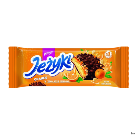 Ciastka Goplana Jeżyki pomarańcza w czekoladzie deserowej 140g
