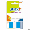 Zakładki indeksujące StickN 45x25mm 50 sztuk niebieskie w podajniku