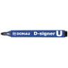 Marker permanentny DONAU D-Signer, okrągły, 2-4mm (linia), zawieszka, czarny