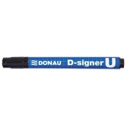 Marker permanentny DONAU D-Signer, okrągły, 2-4mm (linia), zawieszka, czarny