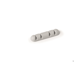 Klips samoprzylepny Durable CAVOLINE na 4 kable szary 504010 do mocowania na gładkich powierzchniach