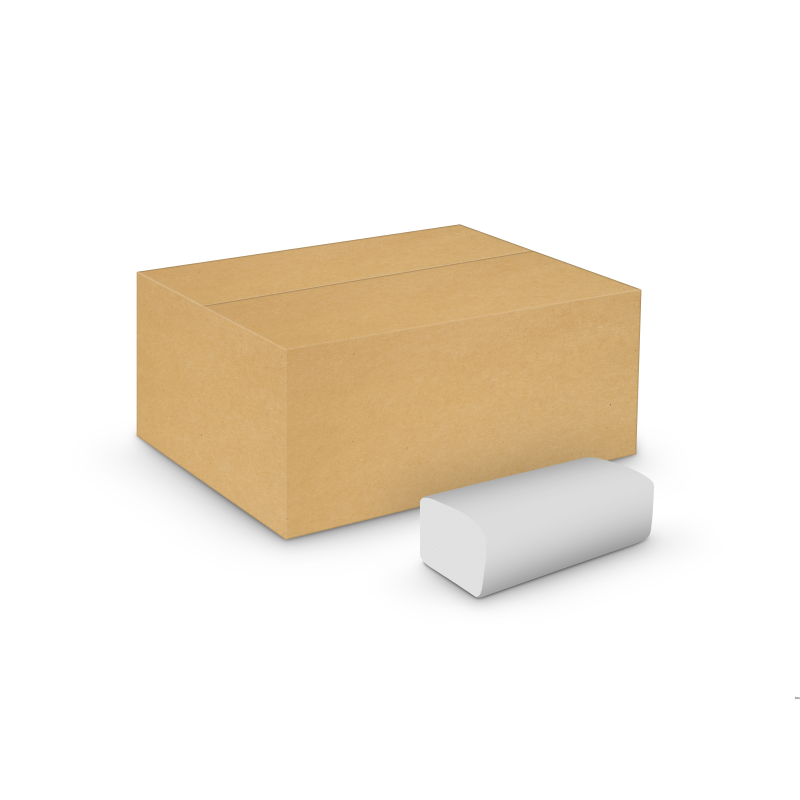 Ręczniki papierowe składane celuloza, 2 warstwy, biały, V-Fold 3000 listków (20szt) VELVET PROFESSIONAL No Name 5600047 - 1