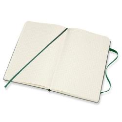 Notes MOLESKINE Classic L (13x21cm), w kratkę, twarda oprawa, myrtle green, 240 stron, zielony