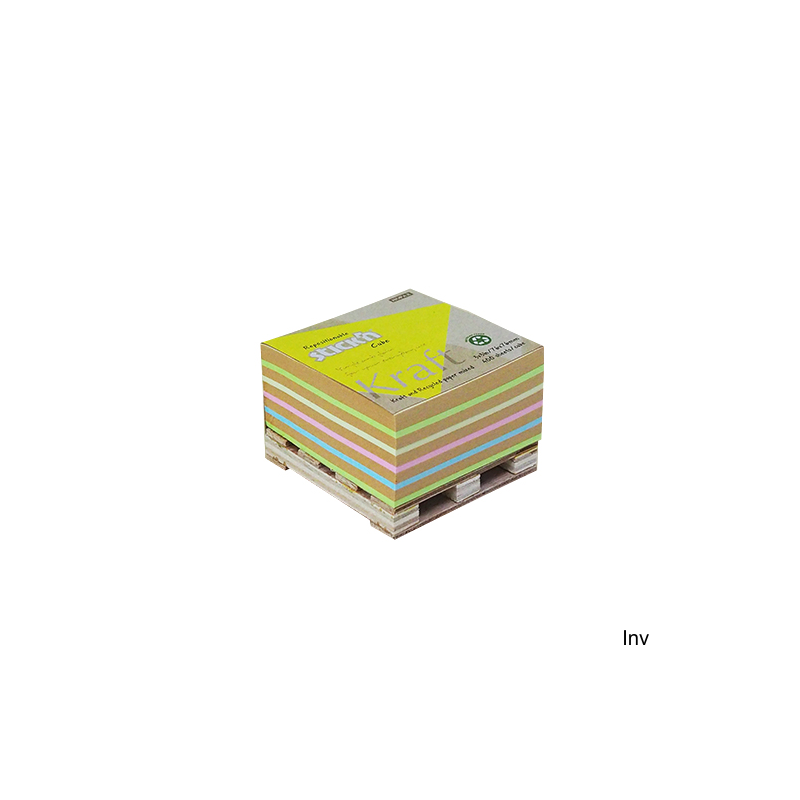 Notes kostka kraft paleta 76x76mm, 5 kolorów, 400 kart. Stick"n 21817 - 1