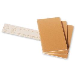 Zestaw 3 zeszytów MOLESKINE Cahier Journals L (13x21cm), gładki, 80 stron, piaskowy