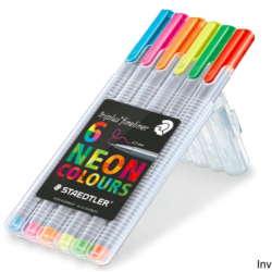Cienkopis Staedtler TRIPLUS 0,3 mm neon 6 sztuk