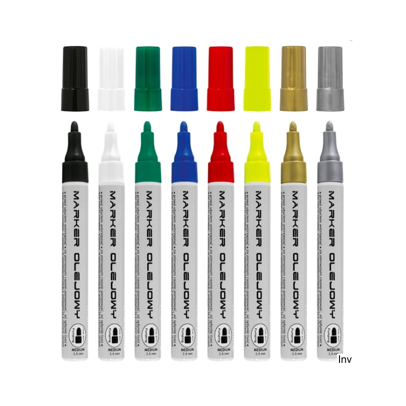 Marker olejowy Toma ECONOMY, fibrowa końcówka 2,5 mm, niebieski TO-420
